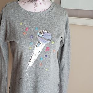 GAP Long-Sleeved Flip Sequins Top